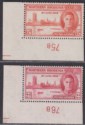 Click for more photos and details Northern Rhodesia 1946 KGVI Victory 1½d p13½, 2d with Sheet No Mint SG46a-47