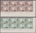 Click for more photos and details Northern Rhodesia 1953 Cecil Rhodes Imprint Plate No ½d 1d Blocks Mint SG54-55