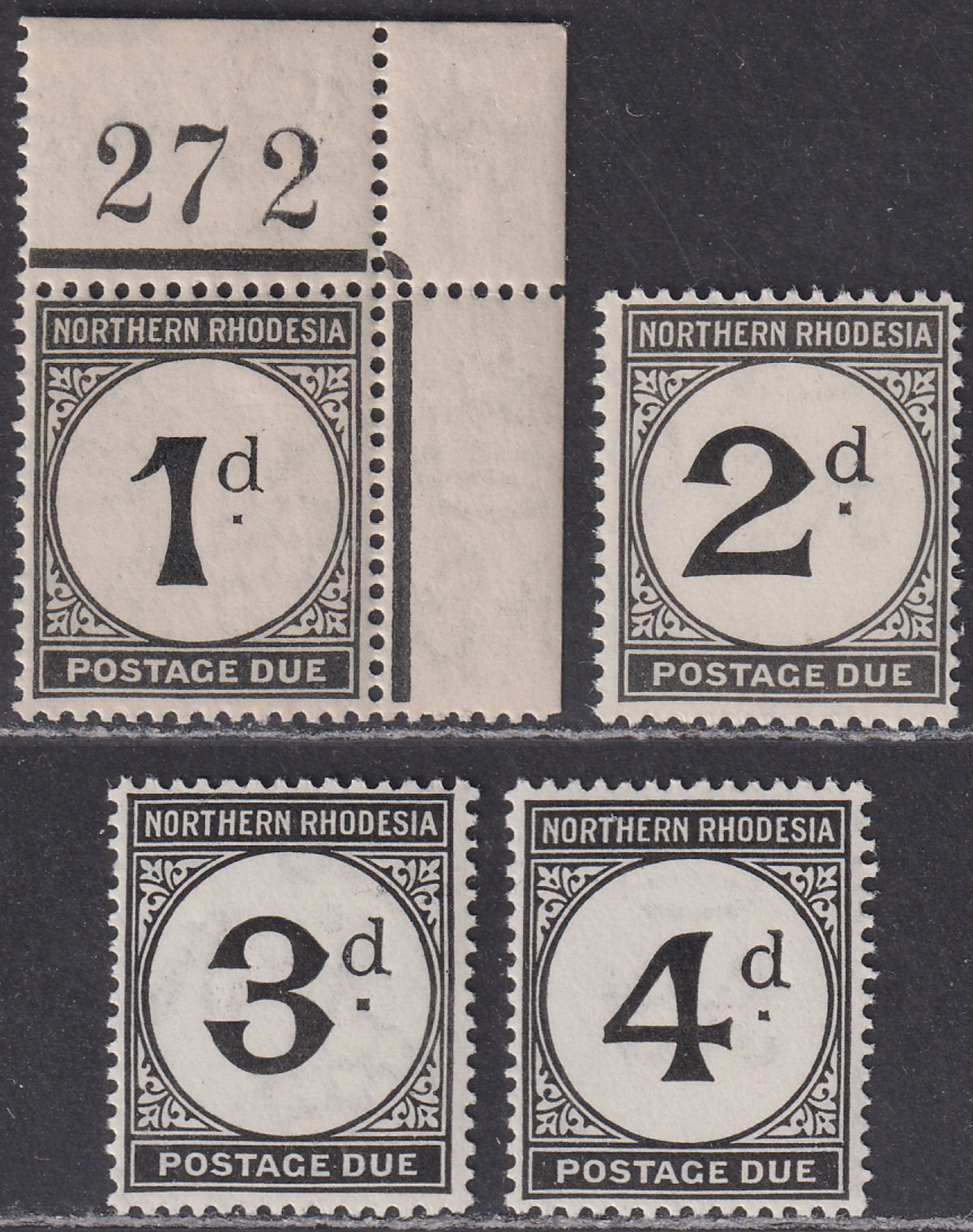 Northern Rhodesia 1929 KGV Postage Due Set Mint SG D1-D4 cat £29