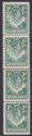 Click for more photos and details Northern Rhodesia 1951 KGVI 1d Green Strip of 4 with Coil Join Mint SG28