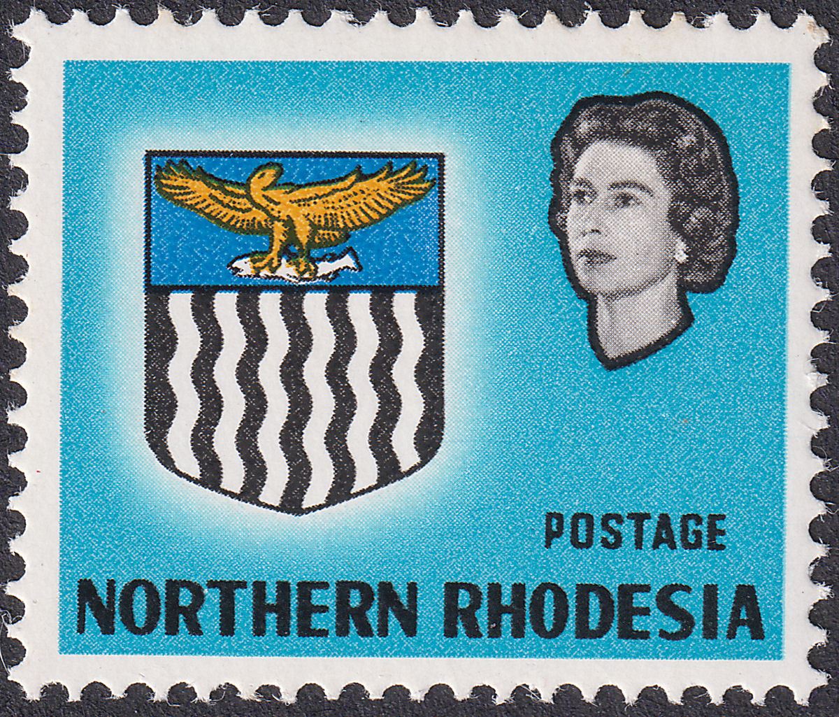 Northern Rhodesia 1963 QEII Arms 1d Value Omitted Variety UM Mint SG76a MNH