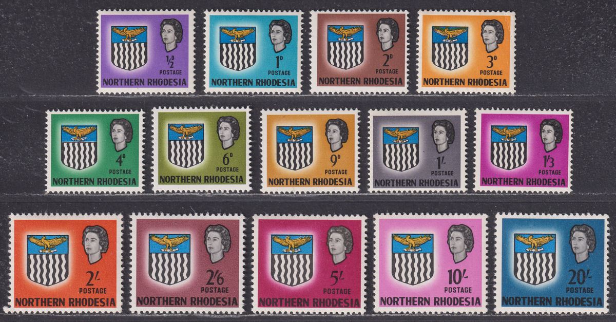 Northern Rhodesia 1963 Queen Elizabeth II Arms Set Mint SG75-88 cat £65