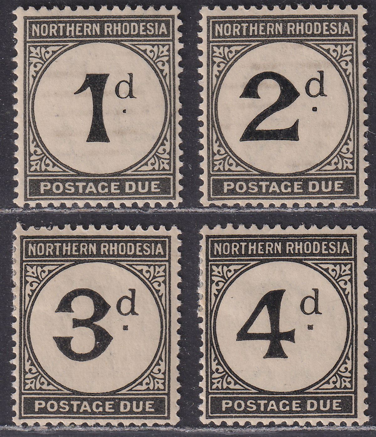 Northern Rhodesia 1929 KGV Postage Due Set Mint SG D1-D4 cat £29