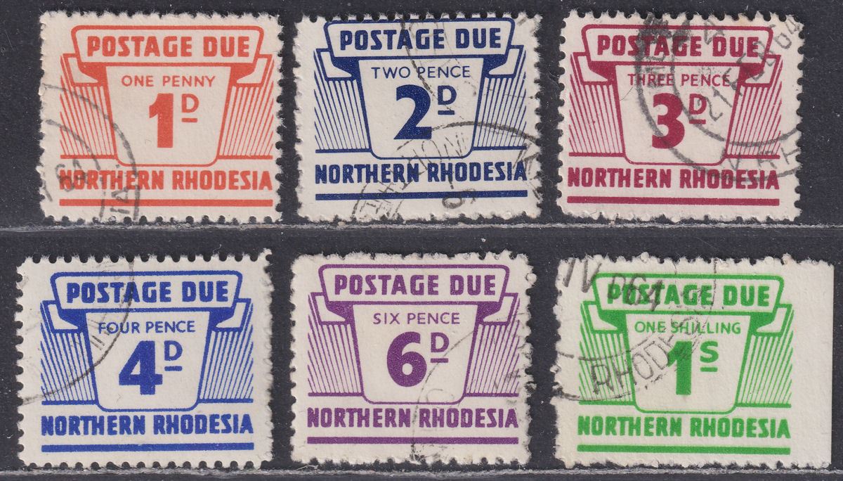 Northern Rhodesia 1963 QEII Postage Due Set CTO Used SG D5-D10 cat £120