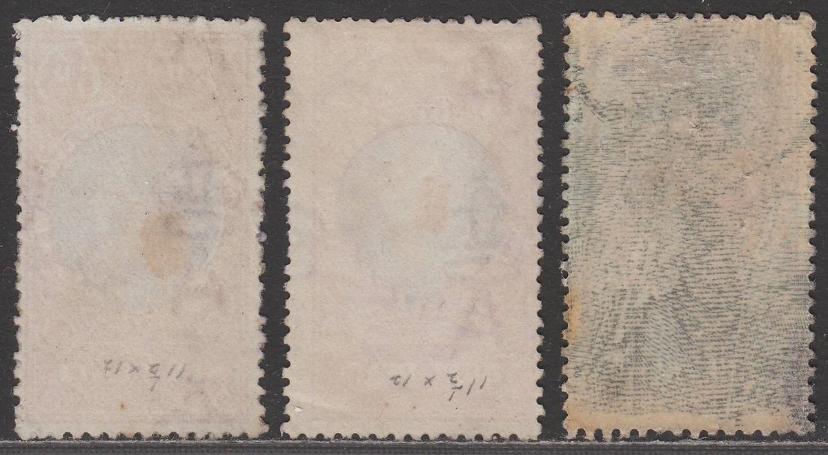 New South Wales 1914 KEVII Revenue Stamp Duty 1d, 3d, 6d Used