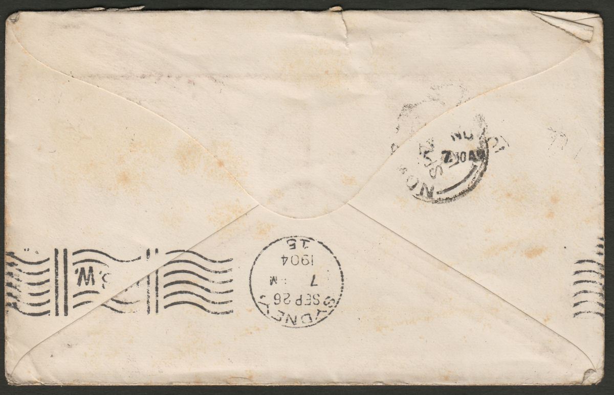 New South Wales 1904 QV 2d + ½d Used on Cover to UK with 278 Nowra Postmarks