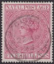 Click for more photos and details Natal 1893 Queen Victoria 5sh Deep Rose Used SG72 cat £60
