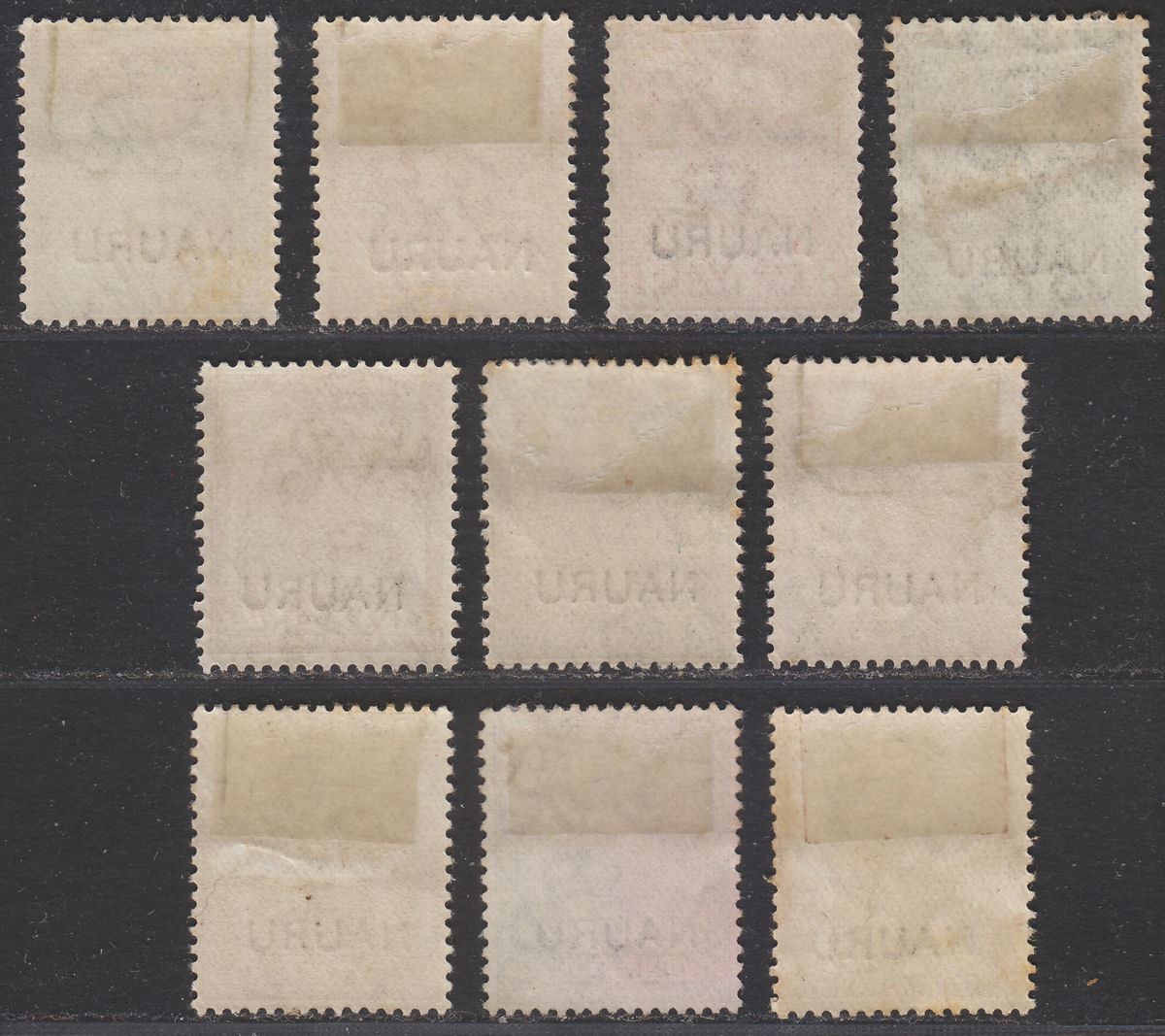 Nauru 1916 King George V Overprint Part Set to 1sh Mostly Mint