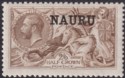 Click for more photos and details Nauru 1919 KGV Seahorse 2sh6d Chocolate-Brown Mint SG24 cat £110