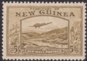 New Guinea 1939 KGVI Bulolo Airmail 5sh Olive-Brown Mint SG223 cat £190