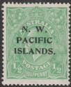 New Guinea 1919 KGV Head ½d Green wmk Multi Inverted Mint SG119w