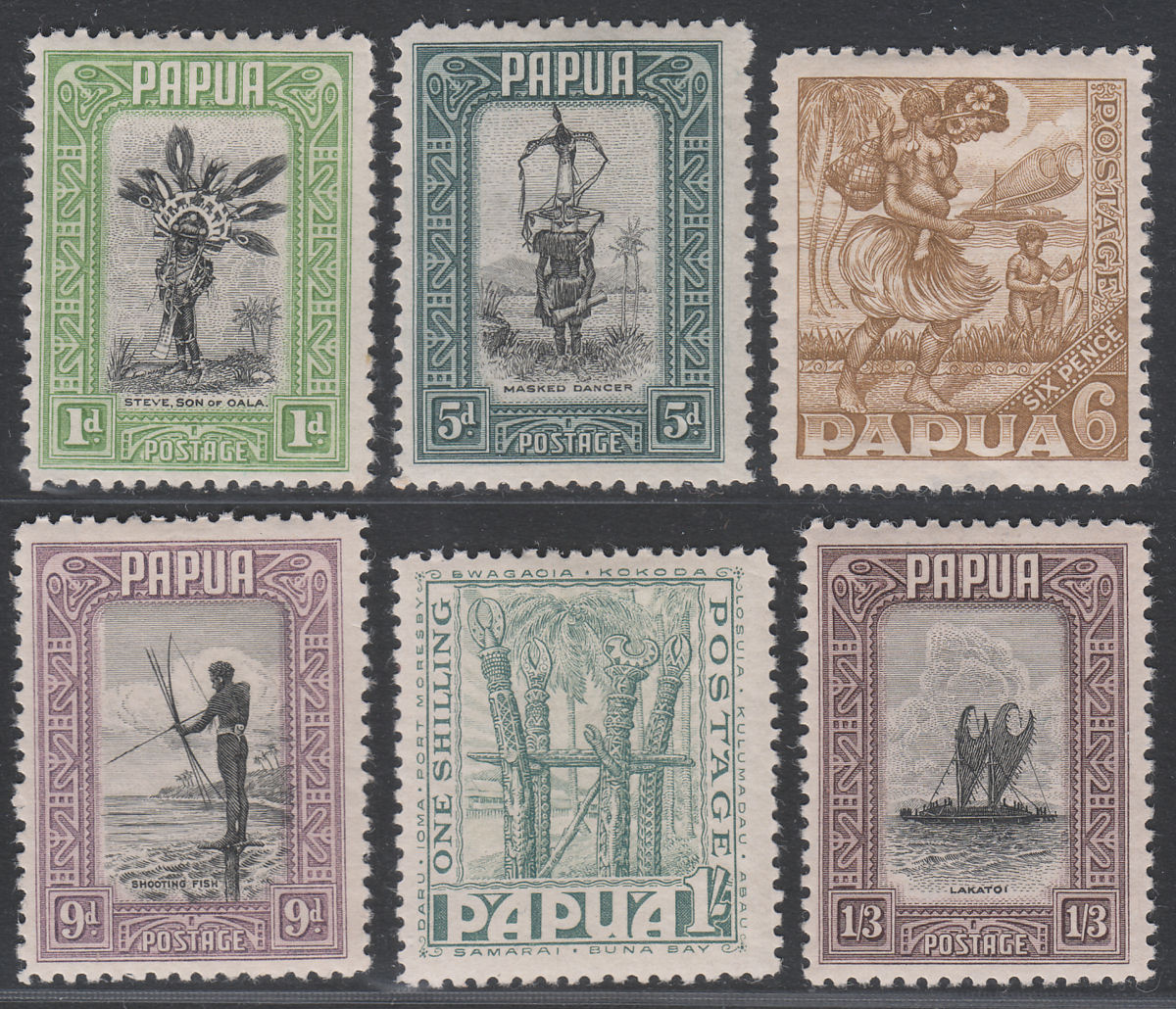 Papua 1932 King Edward VII Part Set to 1sh3d Mint SG131-140 cat £60