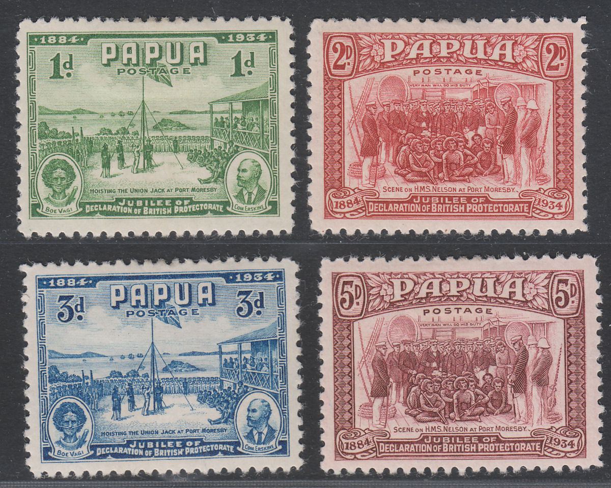 Papua 1934 KGV 50th Anniversary of British Protectorate Set Mint SG146-149 c£25