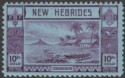 New Hebrides 1938 KGVI Gold Currency 10f Violet on Blue Mint SG63