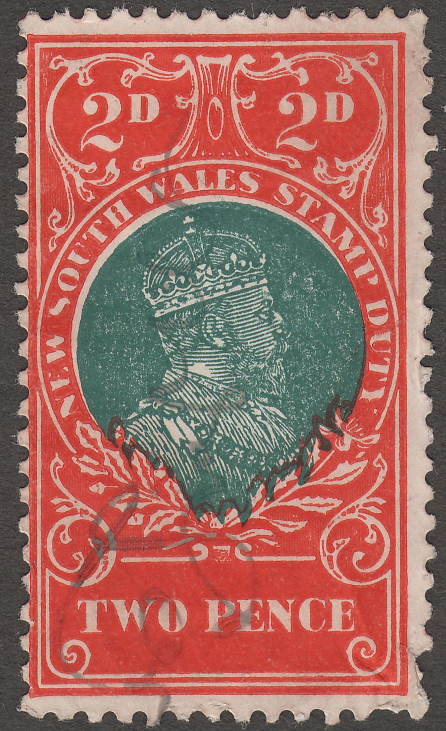New South Wales 1914 KGV 2d Stamp Duty Used  British Commonwealth Stamps