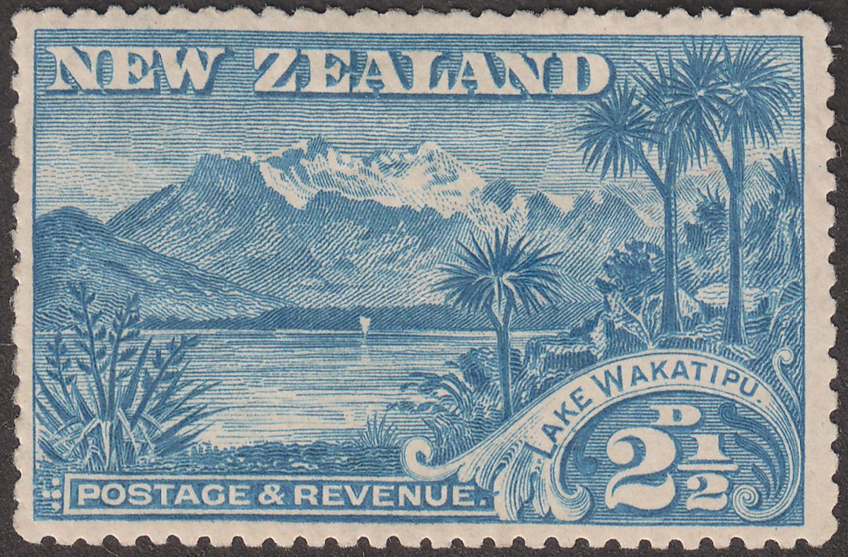 New Zealand 1898 Queen Victoria Lake Wakatipu 2½d Blue Mint SG250 cat £50