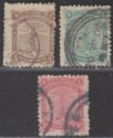 Click for more photos and details New Zealand 1891 QV Life Insurance Lighthouse 3d, 6d, 1sh Used SG L4-L6 cat £300
