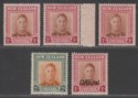 Click for more photos and details New Zealand 1947-52 King George VI 1sh x3, 2sh,Official 1sh UM Mint MNH