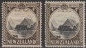 Click for more photos and details New Zealand 1941-42 Mitre Peak 4d line perf 14 + comb p14x14½ Mint SG583c SG583d