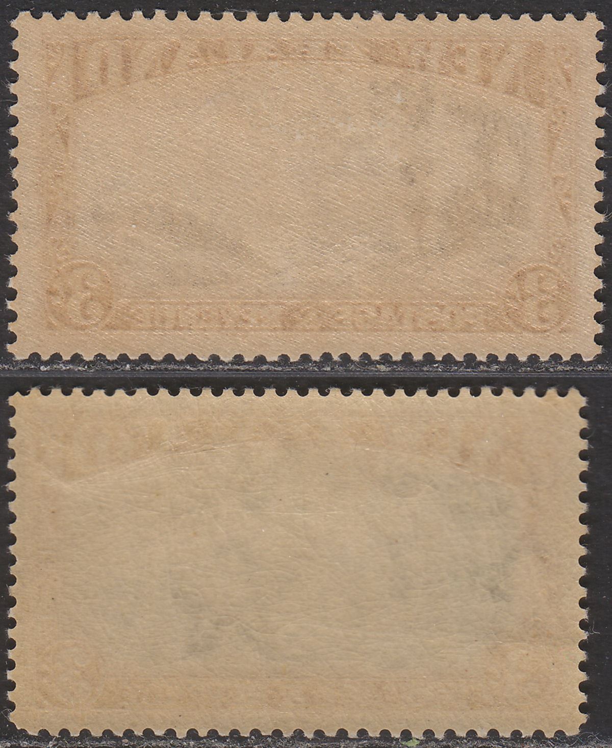 New Zealand 1935 KGV Egmont 3sh Choc + Brn p13-14x13½ + p13½x14 Mint SG569 569a