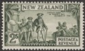 New Zealand 1936 KGV Captain Cook 2sh Olive-Green p13-14x13½ Mint SG589