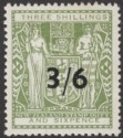 Click for more photos and details New Zealand 1953 wmk Multi Upright Postal Fiscal 3sh6d Opt Green T2 Mint SG F213