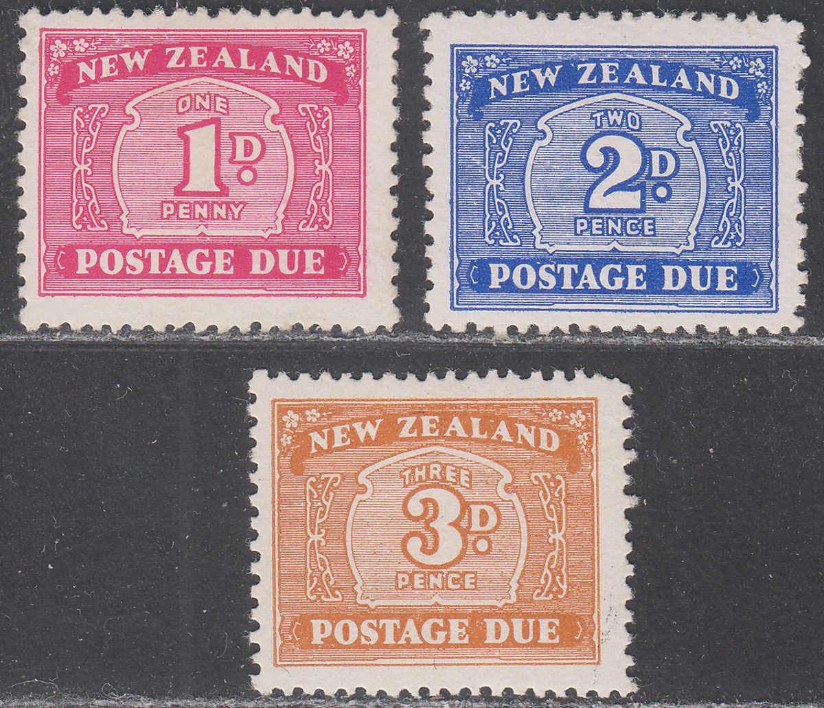 New Zealand 1939-45 KGVI Postage Dues Mint SG D42 D43 D47a