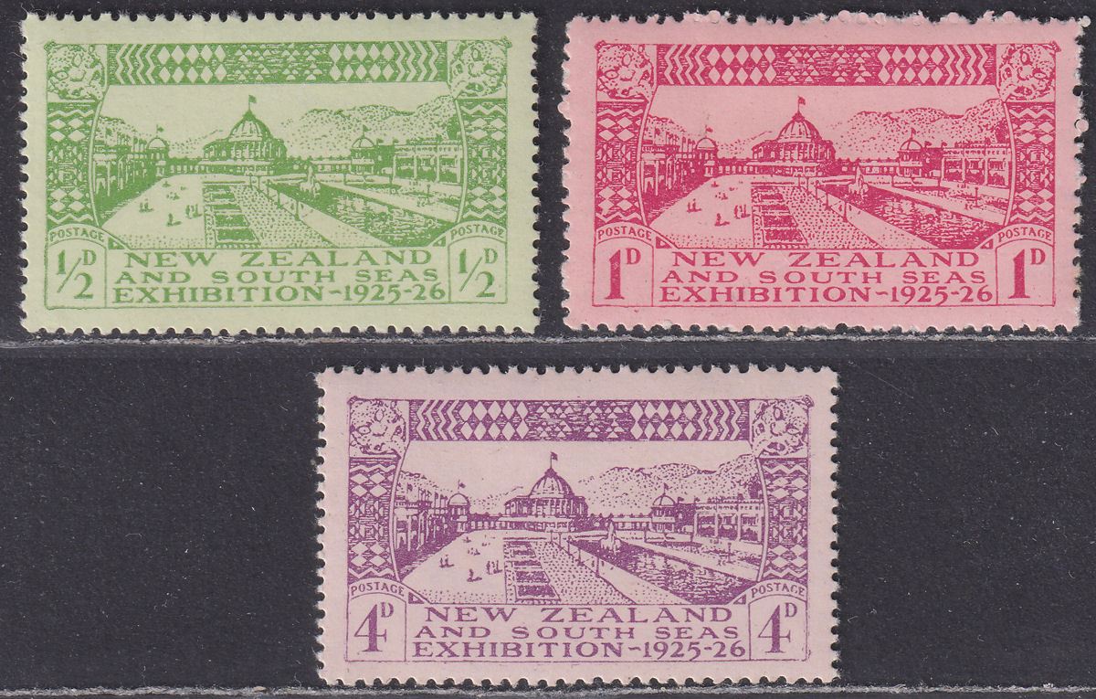 New Zealand 1925 KGV Dunedin Exhibition Set Mint SG463-465 cat £32