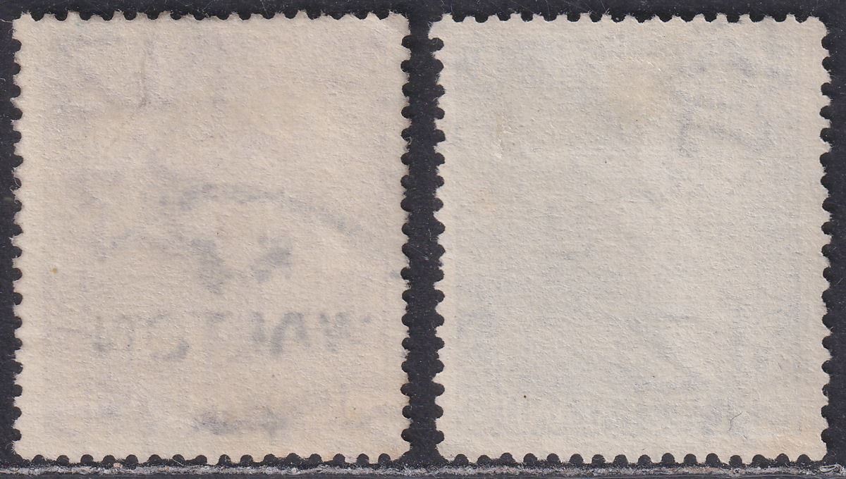 New Zealand 1926 KGV Admiral 2sh Deep Blue, 3sh Mauve Used SG466-467? cat £270