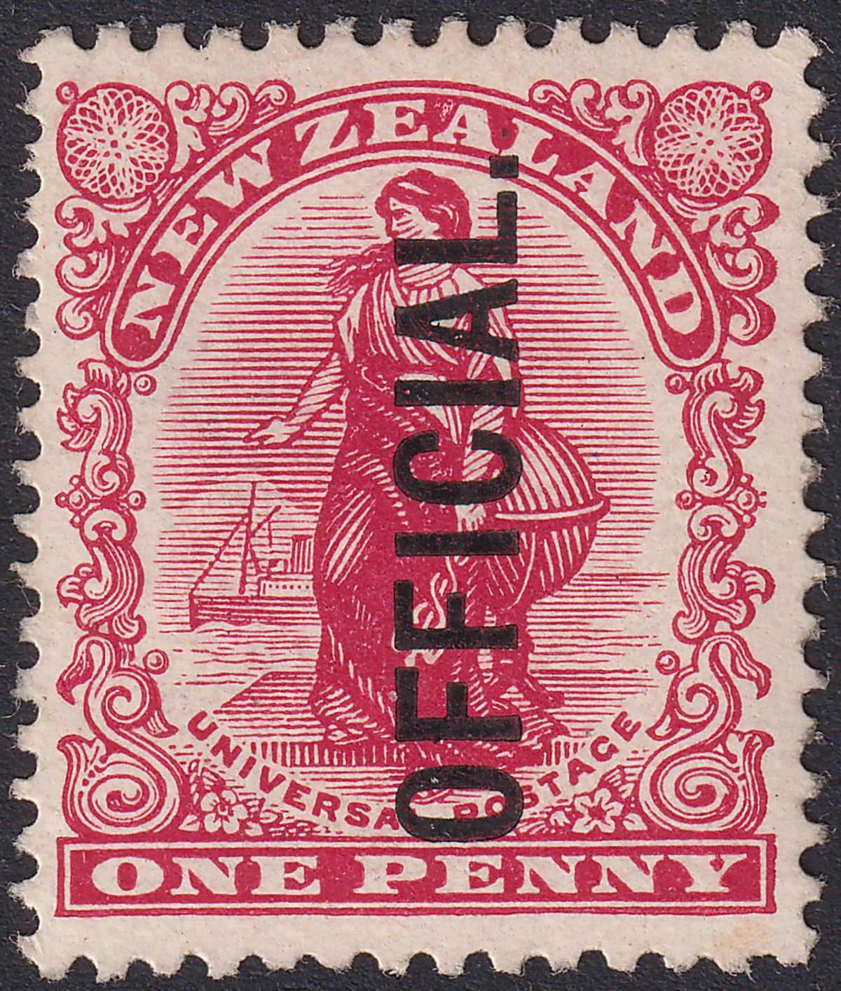 New Zealand 1908 KEVII Official Overprint 1d Carmine Mint SG O70 cat £75