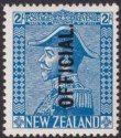 New Zealand 1928 KGV Official Overprint 2sh Light Blue Mint SG O112 cat £140