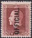 New Zealand 1922 KGV Official Overprint 8d Red-Brown Mint SG O103 cat £120