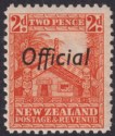 New Zealand 1941 KGVI Official Overprint 2d Orange p12½ Mint SG O123b cat £150