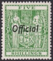 New Zealand 1943 KGVI Official Postal Fiscal 5sh wmk Multi Up Mint SG O133 c£60