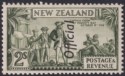 New Zealand 1937 KGVI Official Opt Cook 2sh Ol-Grn p13-14x13½ Mint SG O132 c£120
