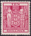 New Zealand 1931 KGV Postal Fiscal 10sh Cowan wmk Single Mint SG F155 cat £30