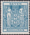 New Zealand 1931 KGV Postal Fiscal 7sh Blue Cowan wmk Single Mint SG F151 cat£40