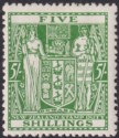 New Zealand 1940 KGVI Postal Fiscal 5sh Green wmk Multi Up Mint SG F195 cat £30