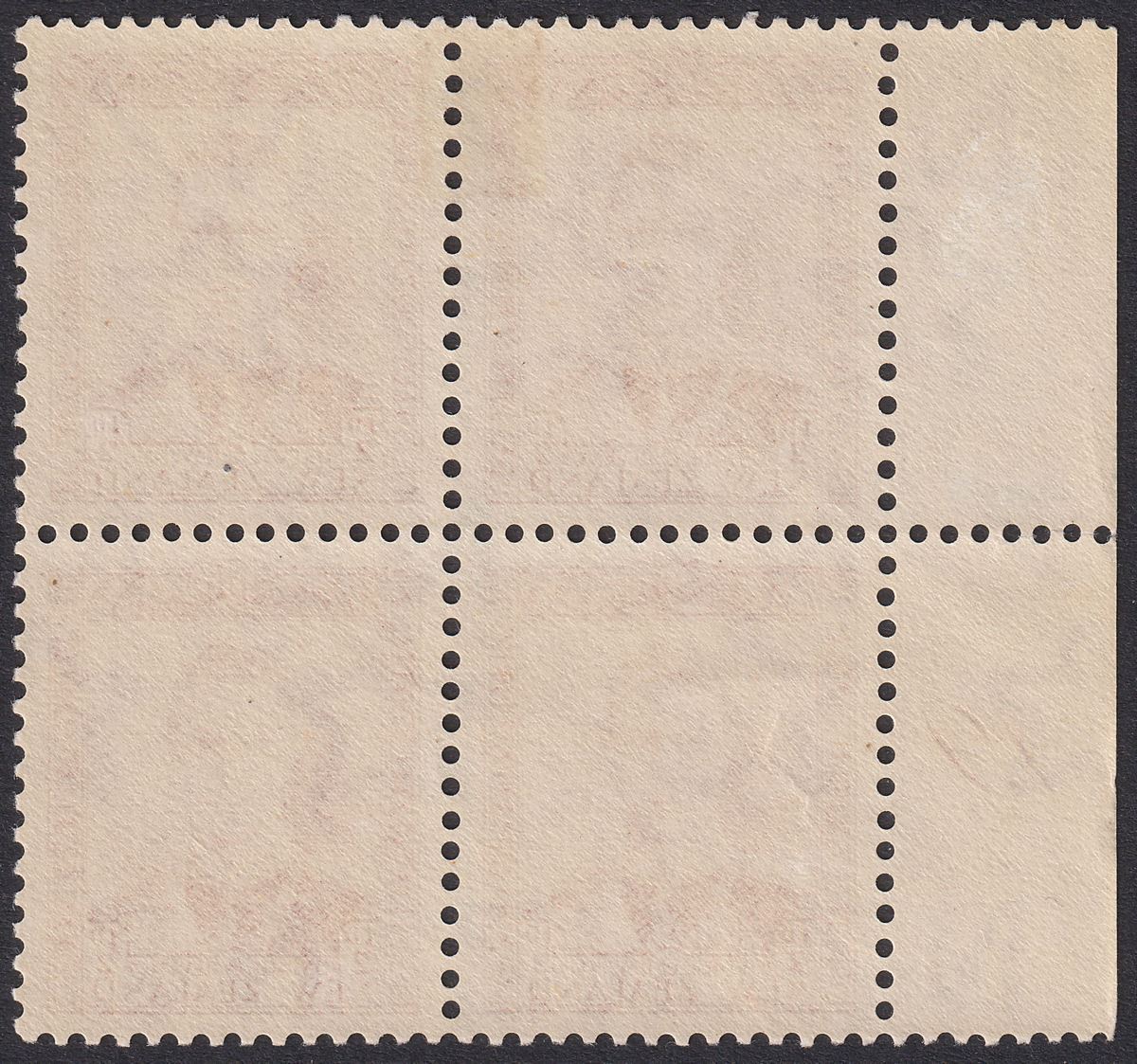 New Zealand 1941 KGVI ½d Orange-Brown Plate Number 19 Block of 4 Mint SG604