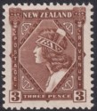 Click for more photos and details New Zealand 1936 KGV Maori Girl 3d Brown Mint SG582 cat £45