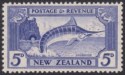 Click for more photos and details New Zealand 1941 KGV Marlin 5d Ultramarine p12½ Mint SG584b cat £25