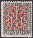 Click for more photos and details New Zealand 1938 KGVI 9d Red + Grey-Black p14x14½ wmk up Mint SG587b cat £95
