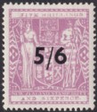 New Zealand 1950 KGVI Postal Fiscal 5sh6d Opt wmk Multi Inv Mint SG F214w c£90