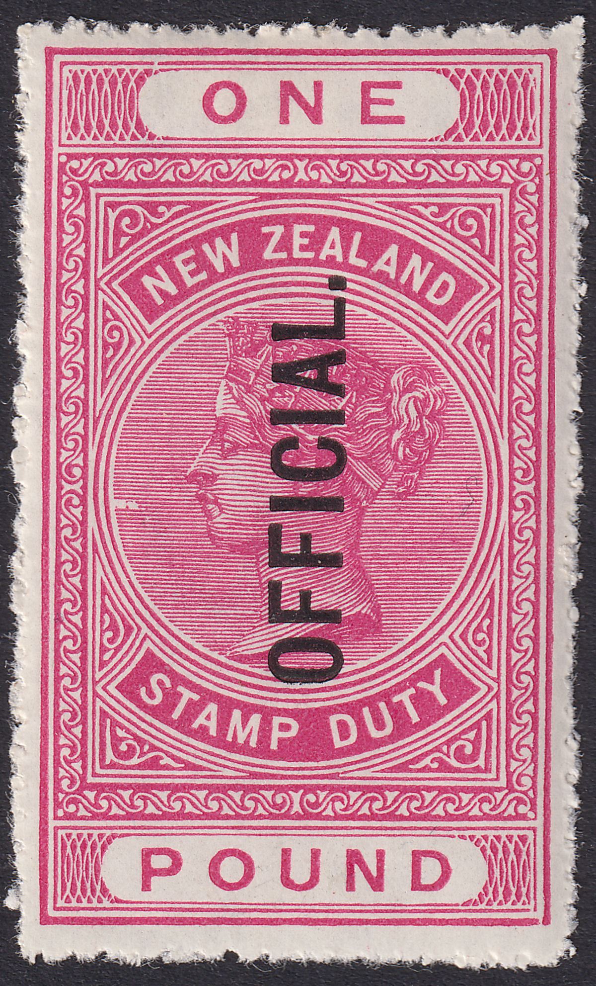 New Zealand 1913 KGV Official Overprint £1 Rose-Carmine Mint SG O84 cat £1200
