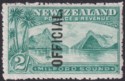 New Zealand 1907 KEVII Official Overprint 2sh Blue-Green Mint SG O66 cat £225