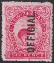 New Zealand 1907 KEVII Official Overprint 6d Carmine-Pink Mint SG O64 cat £500