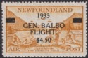 Newfoundland 1933 Gen Balbo Flight $4.50 on 75c Mint SG235 cat £275