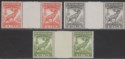 Click for more photos and details Newfoundland 1938 KGVI Revenue 5c, 10c, 25c Gutter Pairs UM Mint Canada