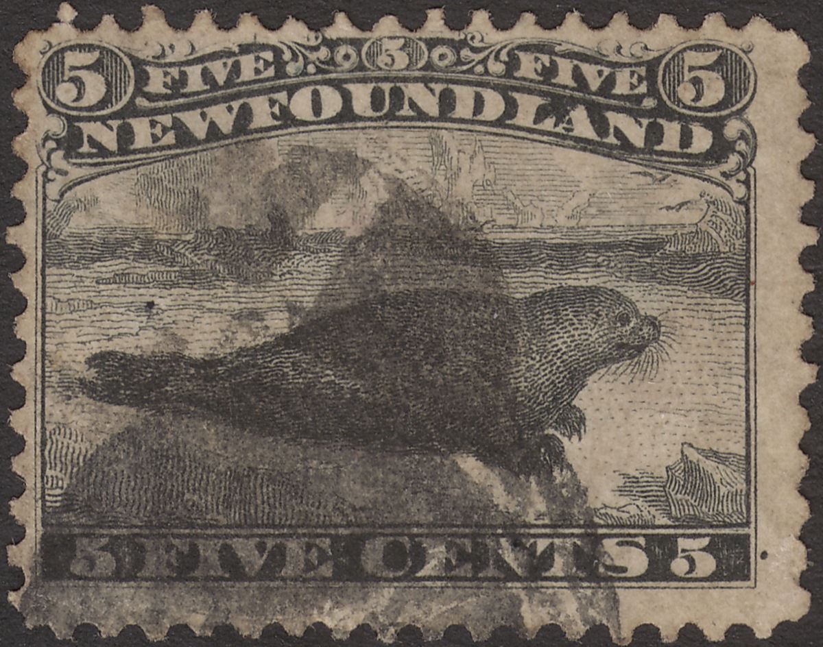 Newfoundland 1868 QV Seal 5c Black Used SG38 cat £120
