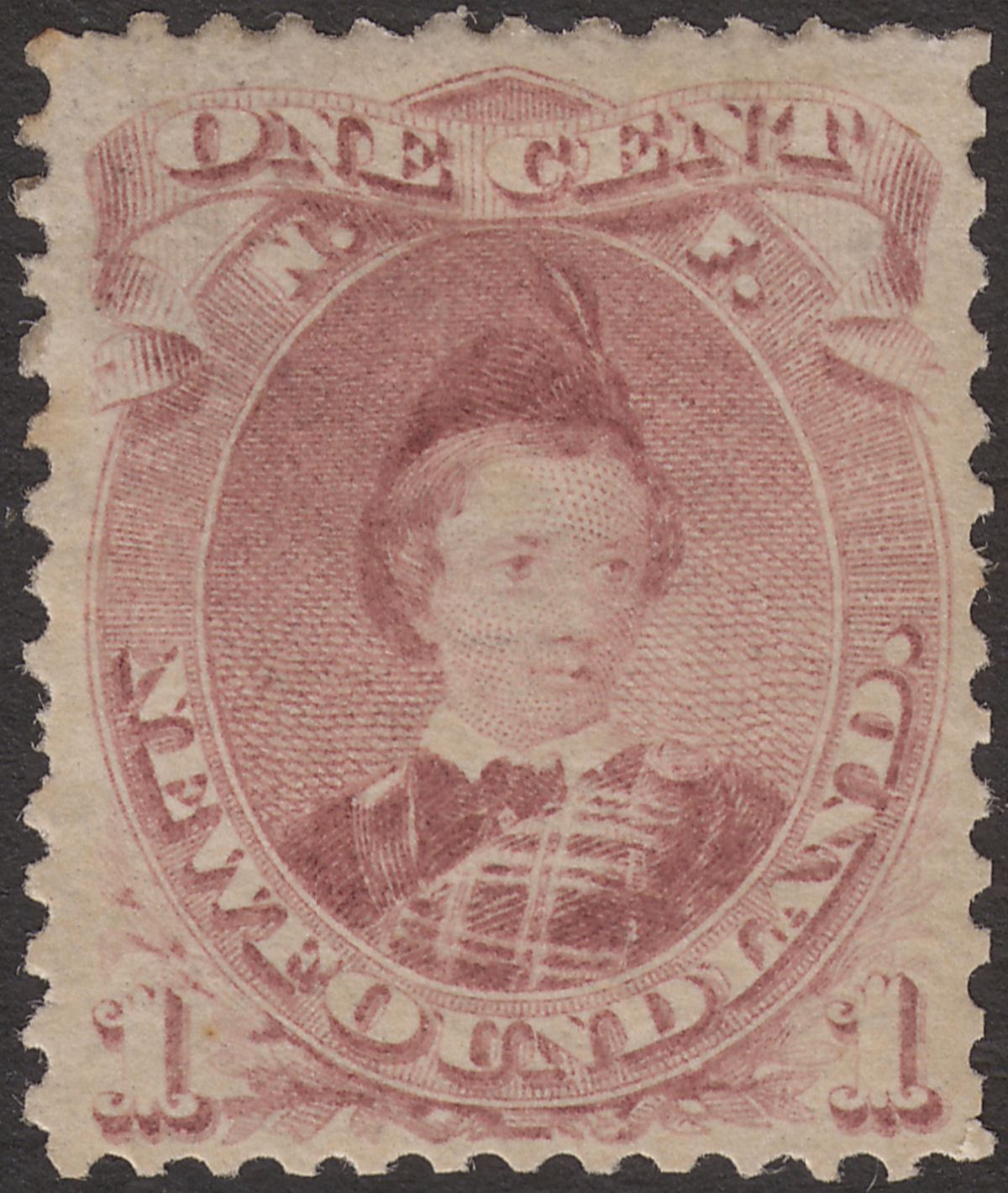 Newfoundland 1871 QV Prince of Wales 1c Brown-Purple Mint SG35 cat £150